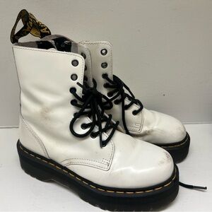 Dr. Martens platform white  Leather Jaden Boots